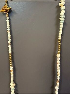 Kinsley Armelle Beige and Gold Beaded Necklace